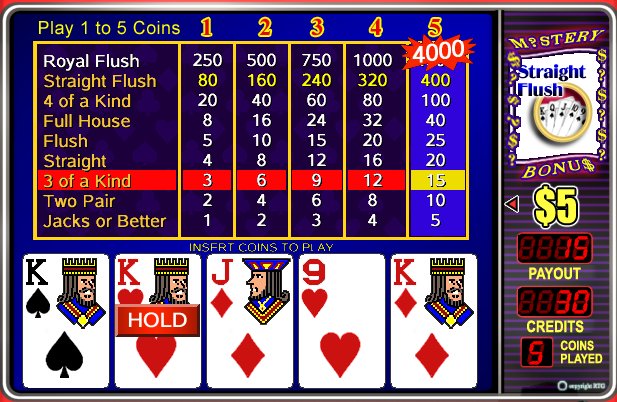 Mystery Bonus Poker - $10 No Deposit Casino Bonus